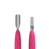 Staleks Pro UNIQ 10 TYPE 5 Gummy Manicure Pusher with Silicone Handle Narrow Rounded Pusher + Wide Blade PQ-10/5